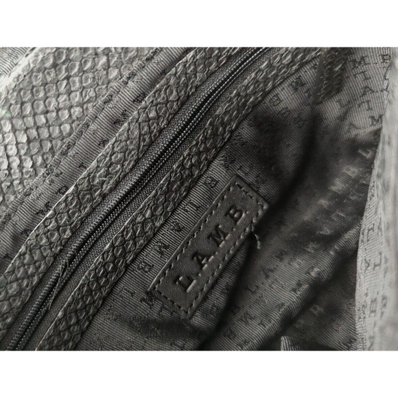 L.A.M.B By Gwen Stefani Black Leather Snake Print Crossbody Bag Voodoo Sash Saks - Picture 6 of 13